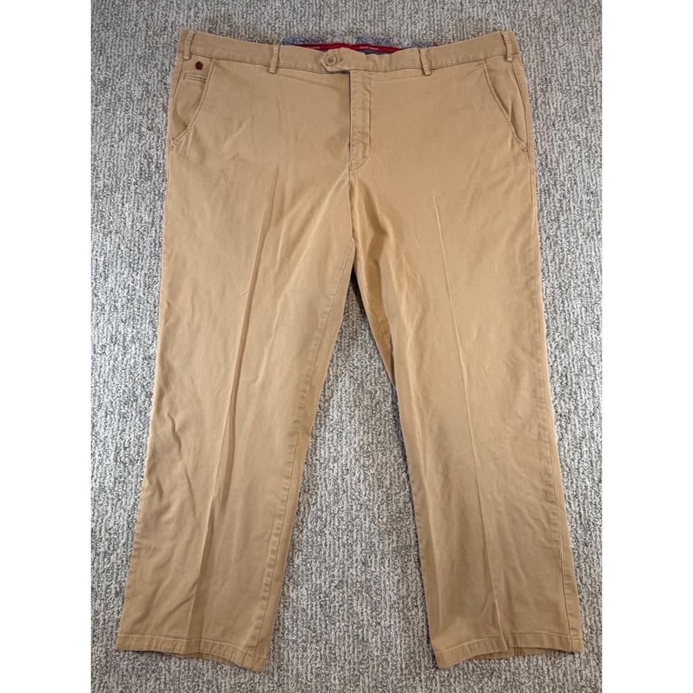 Meyer Bonn Pants Mens 44x27 Tan Khaki Modern Comfort Chino Trousers 9-3004/43‎